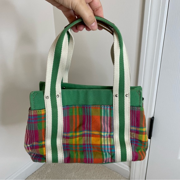 Tommy Hilfiger Plaid Handbag Y2K Preppy Colorful - Picture 4 of 17